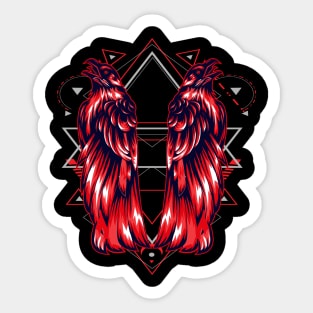 crow wing death Sticker